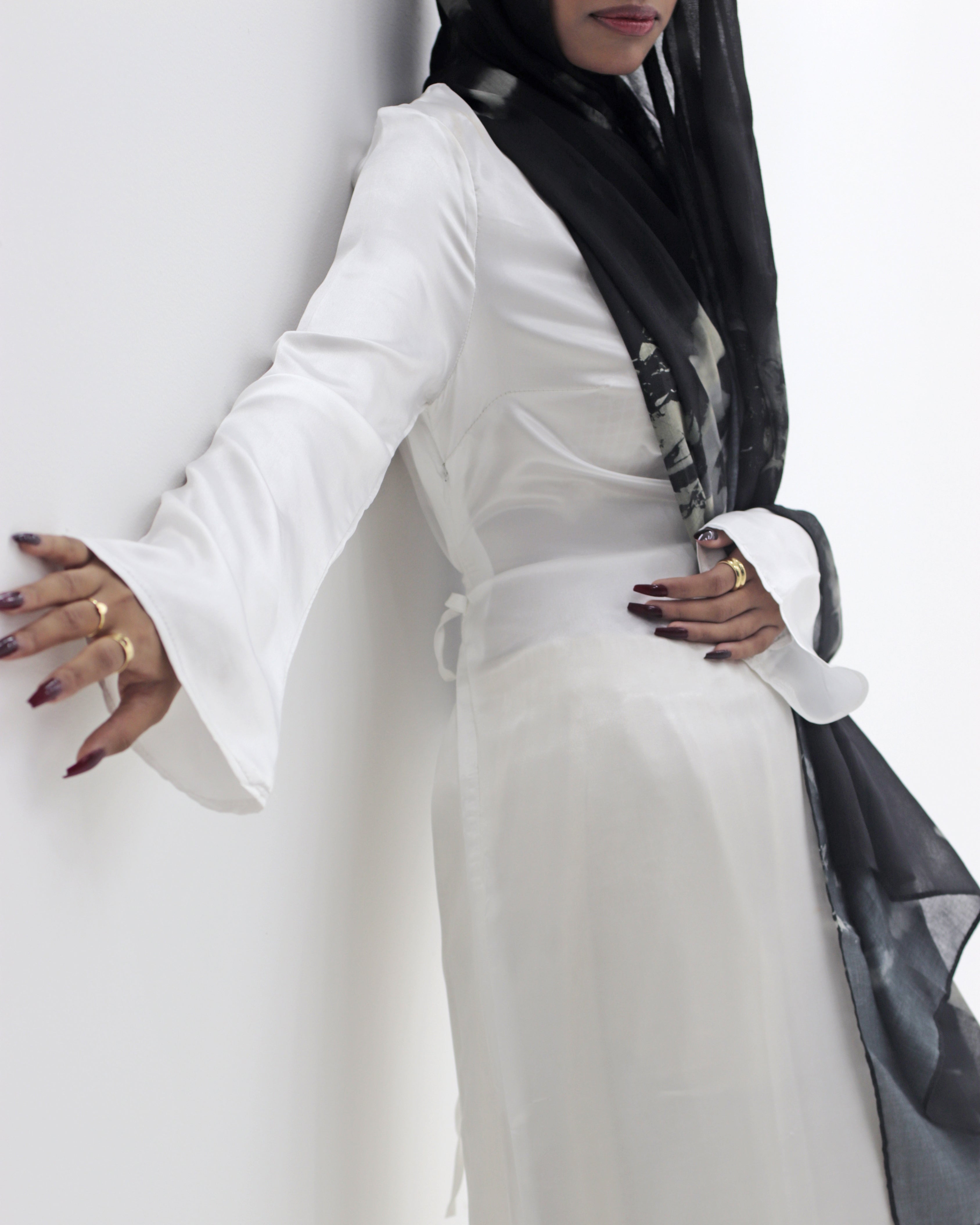 Ivory Silk Satin Dress