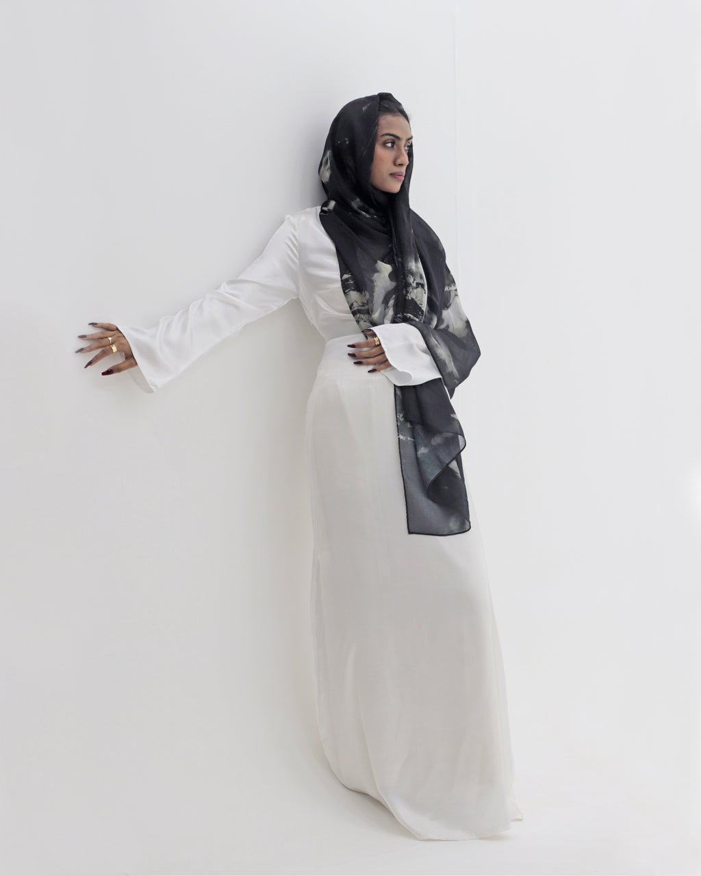 Ivory Silk Satin Dress