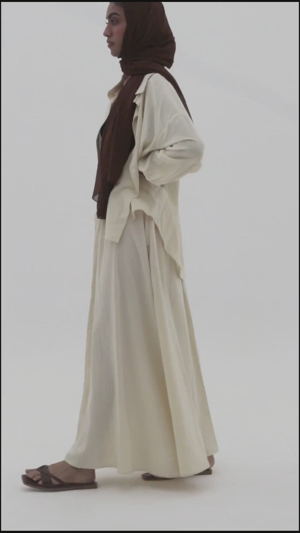 Ivory Silk Satin Dress